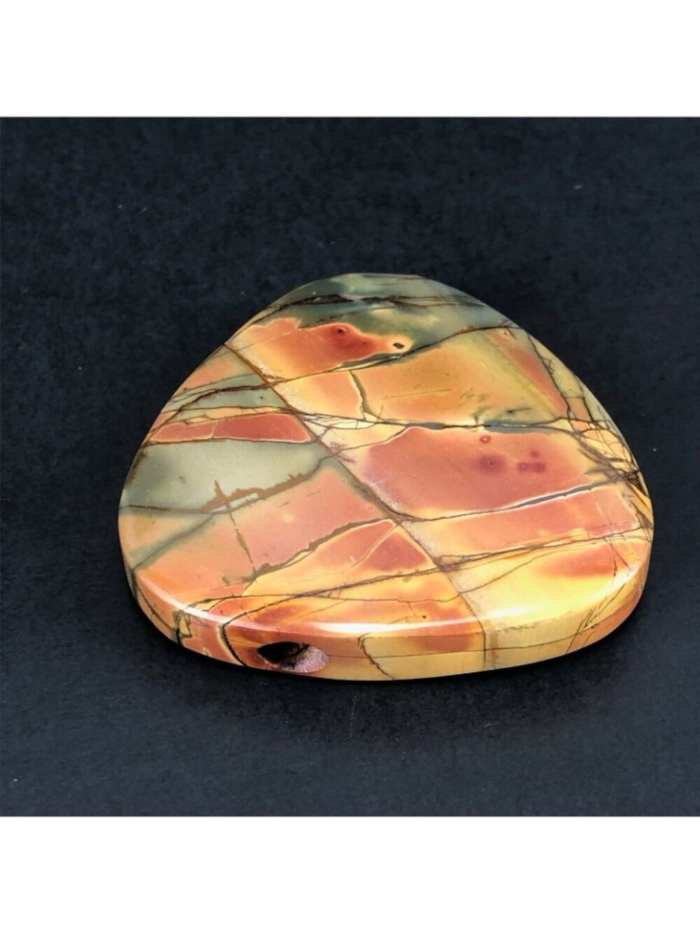 Jasper Stone Pendant Red & Green - Picture 3 of 5